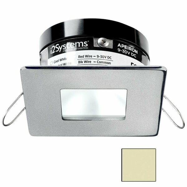 I2Systems i2Systems Apeiron PRO A503, 3W Spring Mount Light, Square/Square, Warm White, Brushed Nickel Fin A503-44CBBR